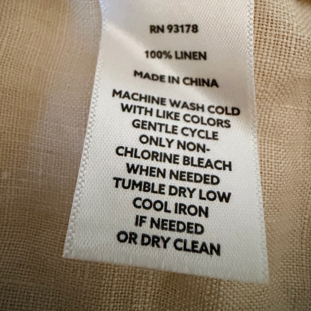 Magaschoni Elegant Linen Cream Beach Cover-Up size Large NEW - Picture 4 of 5